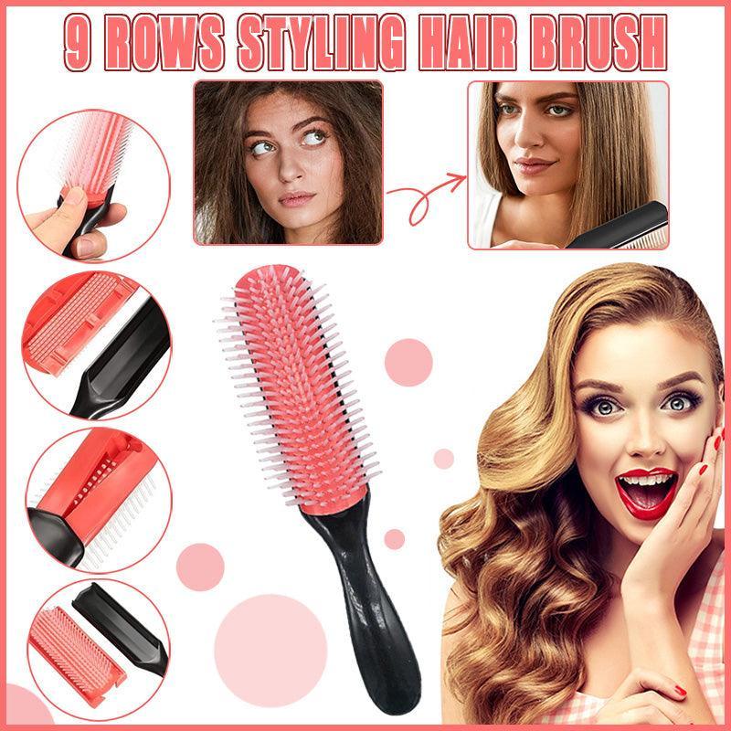 V528-HAIRBRUSH-125698-202509251220-00 Hair Styling Brush Classic D3 Medium 9 Row Comb Styling Hairbrush - Image 1