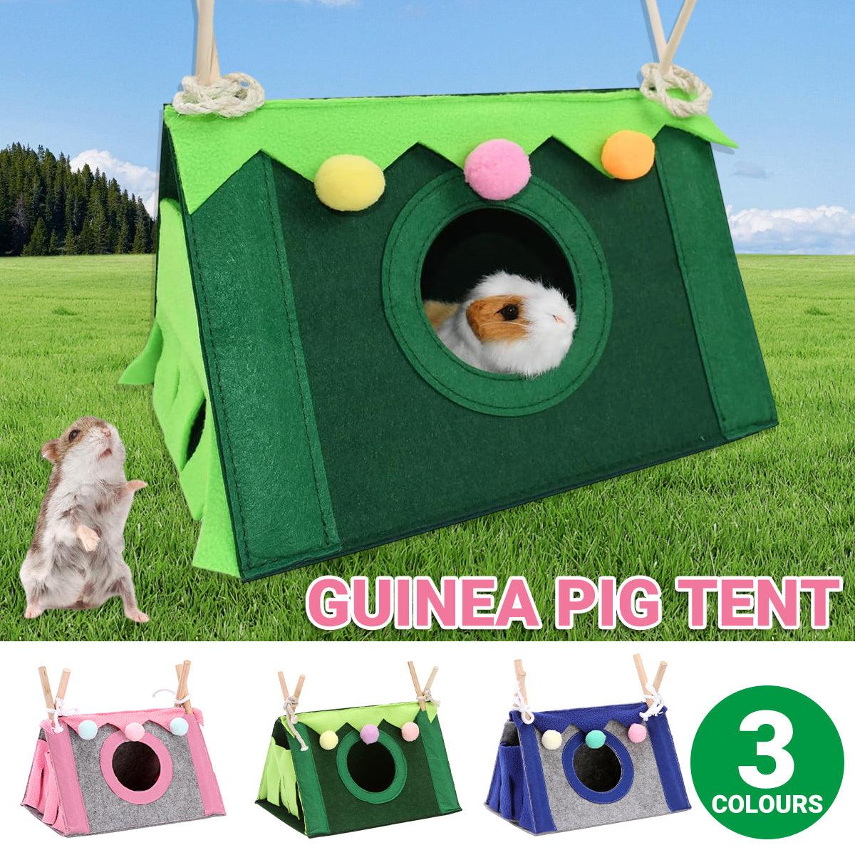 V528-HAMSTER-TENT-BLUE-270891-202509301836-00 Hamster Tent Small Pet Hideout Pig Possum House Cool Triangle Nest Shelter - Blue - Image 1