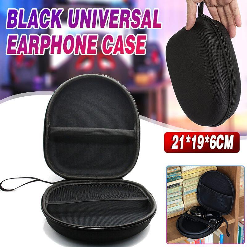 V528-HEADPHONEBAG-13421-202509291609-00 Earphone Case Headset Hard Carrying Box Headphone Storage Bag Black Universal - Image 1