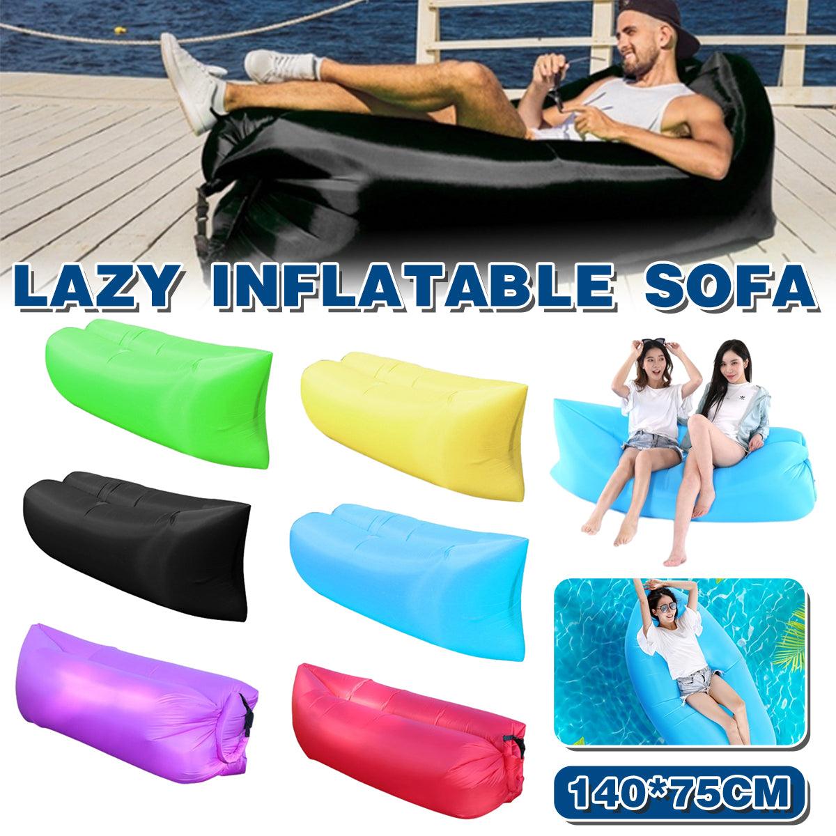 V528-INFLATABLE-SOFA-PURPLE-595874-202510010245-00 Fast Inflatable Lazy Lounge Air Sofa Bed Camping Beach Hangout Sleeping Bag - Purple - Image 1