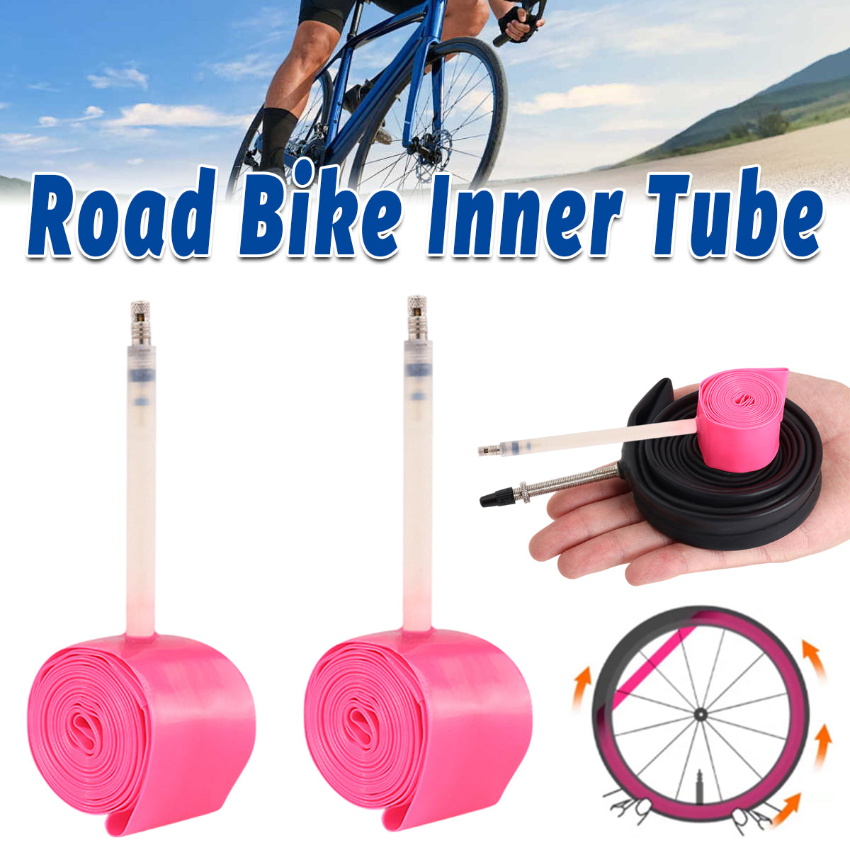 V528-INNER-TUBE-43G-586295-202509251053-00 Road Mountain Bike Inner Tubes Butyl Bicycle Inner Tubes for Repair - Image 1