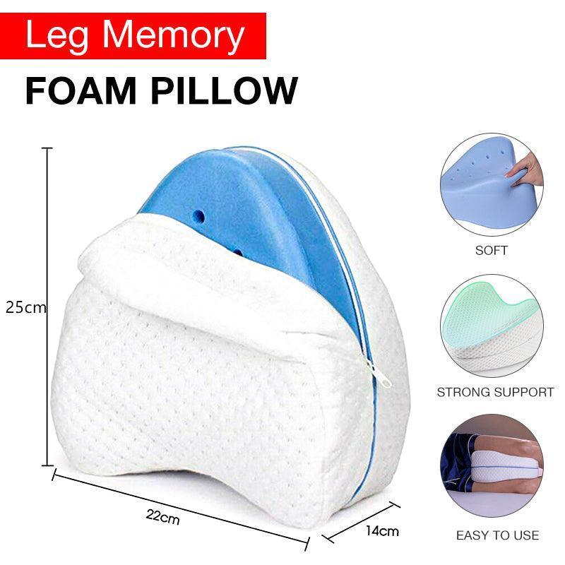 V528-LEGPILLOW-1PC-614236-202509291900-00 Knee Support Ergonomic Memory Foam Leg Pillow Cushion Washable Cover - Image 1