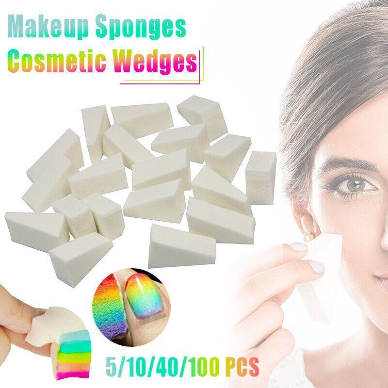 V528-MAKEUPSPONGE-40PCS-697887-202510011018-00 5/10 Makeup Sponge Cosmetic Wedges Nail Art Blend Foundation Contour Facial Puff - 40PCS - Image 1