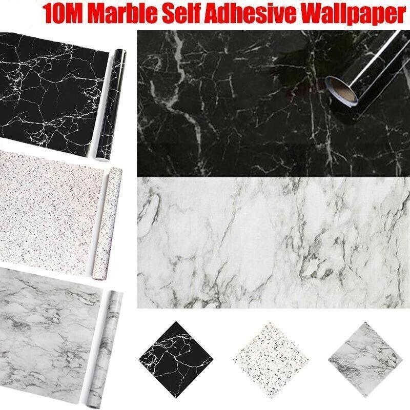 V528-MARBLESTICKER-HZ2250-214255-202509250932-00 10M Marble Self-Adhesive PVC Wall Sticker Wallpaper Decor - Gravel-C - Image 1
