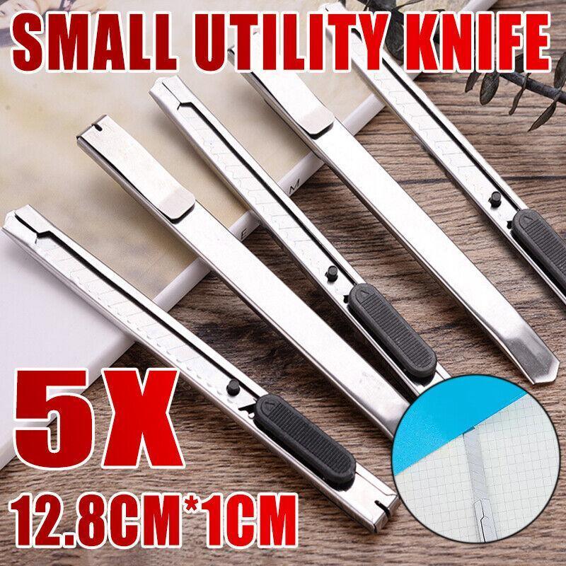 V528-MINICUTTERS-5PCS-102449-202509251152-00 5PCS Snap-Off Daily Utility Knife Lock Back Box Cutters Retractable Knifes - Image 1