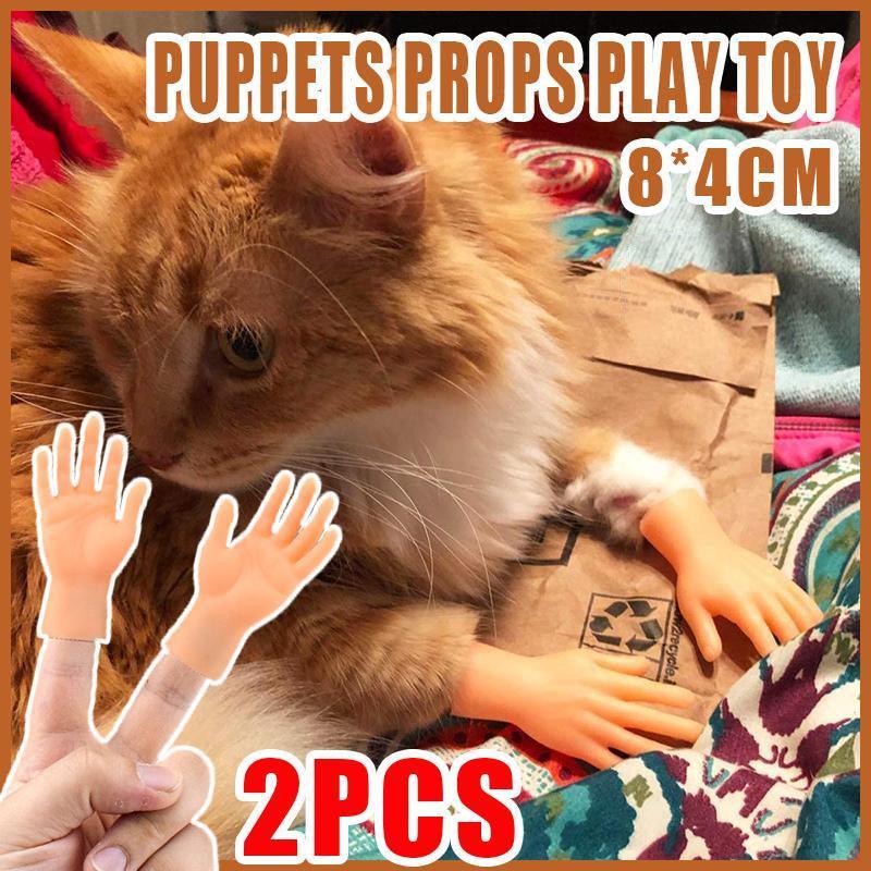 V528-MINIFINGERHANDS-2PCS-284940-202509291800-00 2PCS Mini Finger Hands Toy Gag Props for Pets Parties Cosplay Photography - Image 1