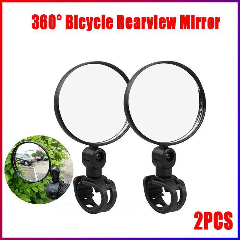 V528-MIRRORHANDLEBAR-2PCS-353266-202509291827-00 2PCS 360 Degree Bicycle Rearview Mirror Handlebar Mount Adjustable - Image 1