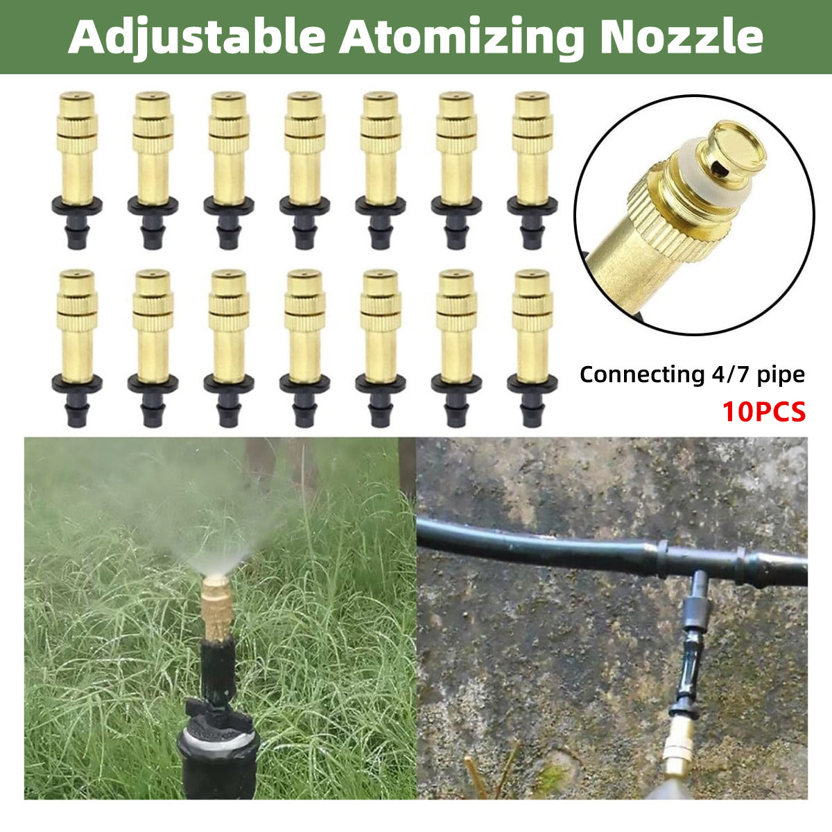 V528-NOZZLE-10PCS-385965-202509250936-00 10pcs Adjustable Atomizing Copper Nozzles for Garden Watering Spraying - Image 1