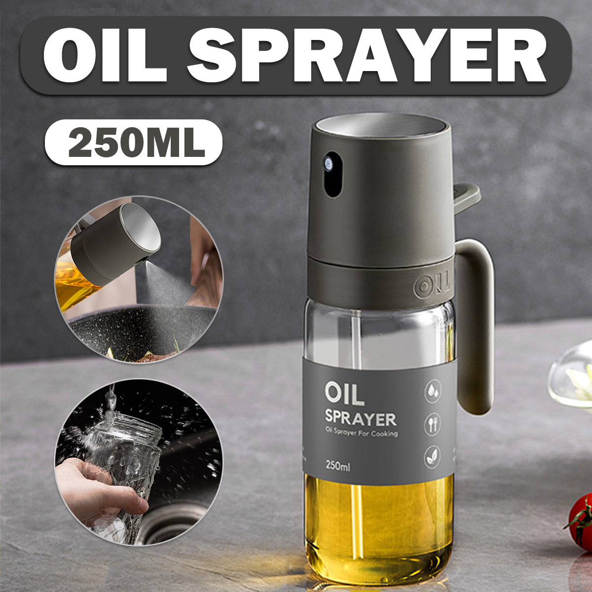 V528-OIL-POT-942475-202509291645-00 Olive Oil Sprayer Dispenser Cooking Baking BBQ Spray Bottle Kitchen Tool Sprayer - Image 1