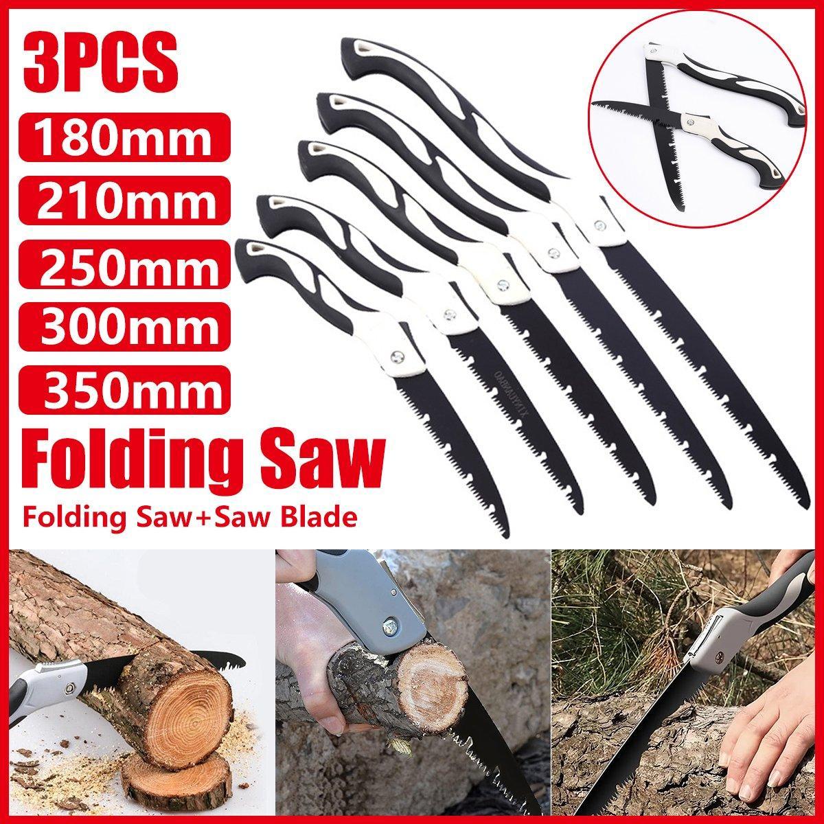 V528-OUTDOOR-SAW-3PCS-250MM-231122-202509301636-00 Folding Outdoor Hand Saw Portable Quick Cutting Pruning Garden Tree Logging Tool - 250mm - Image 1
