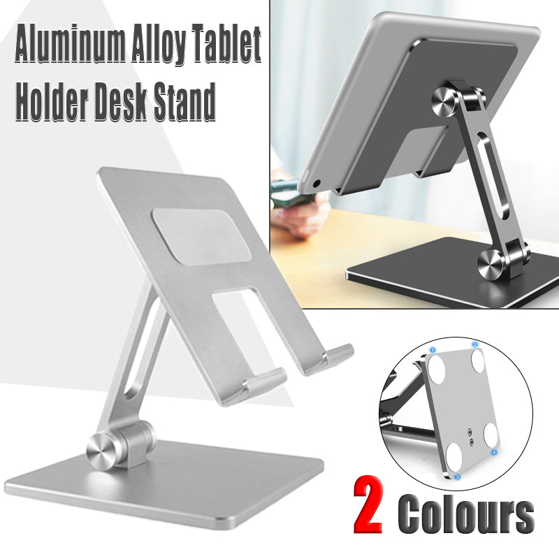 V528-PBDNZHIJIA-GREY-204874-202509251402-00 Aluminum Alloy Tablet Phone Holder Desk Stand Bracket Foldable For Ipad Pro 12.9 - Grey - Image 1