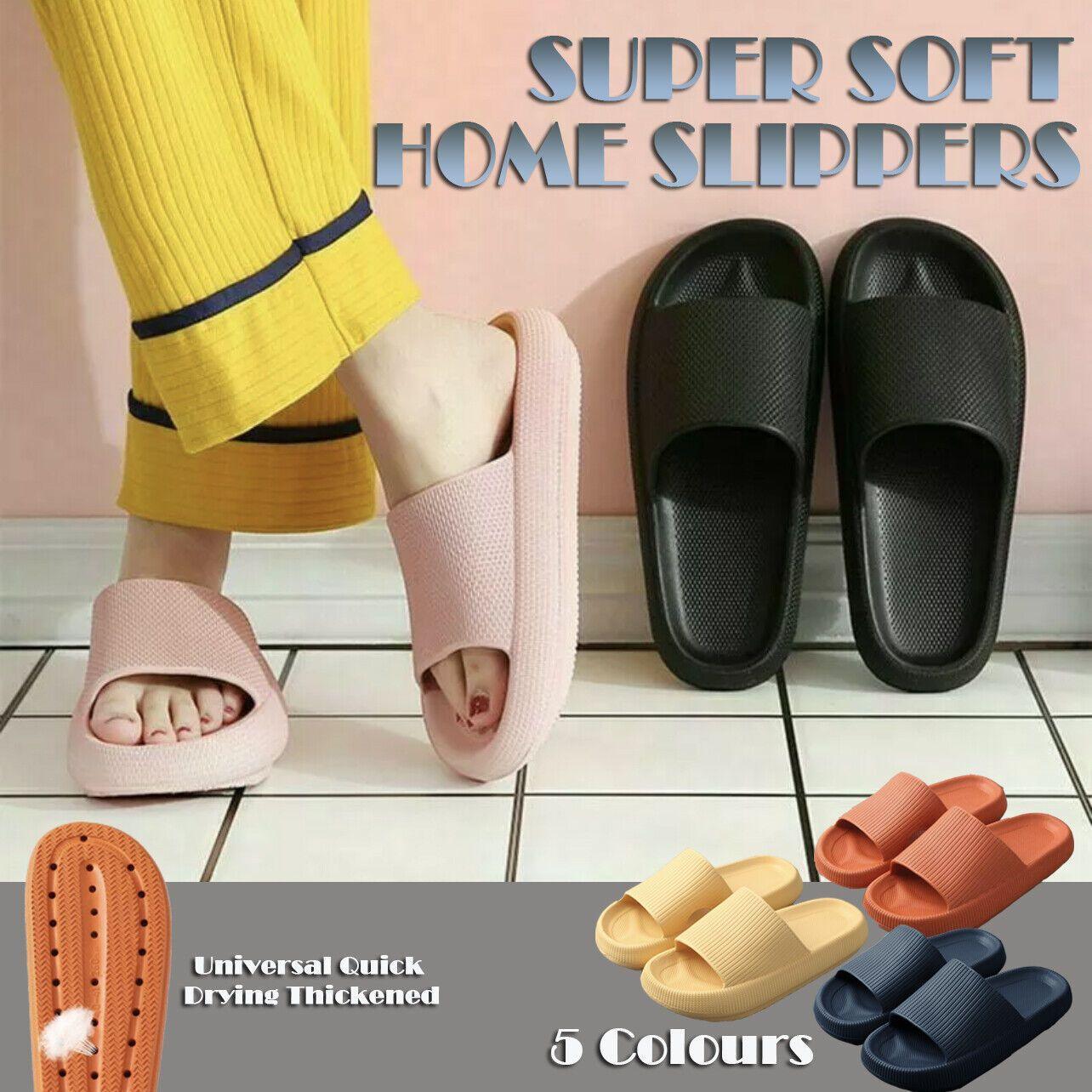 V528-PBL3-BLACK40-4163703-202510010300-00 Ultra-Soft Pillow Slides EVA Slippers for Indoor Outdoor Use – Thick Anti-Slip Sole - Black 40-41 - Image 1