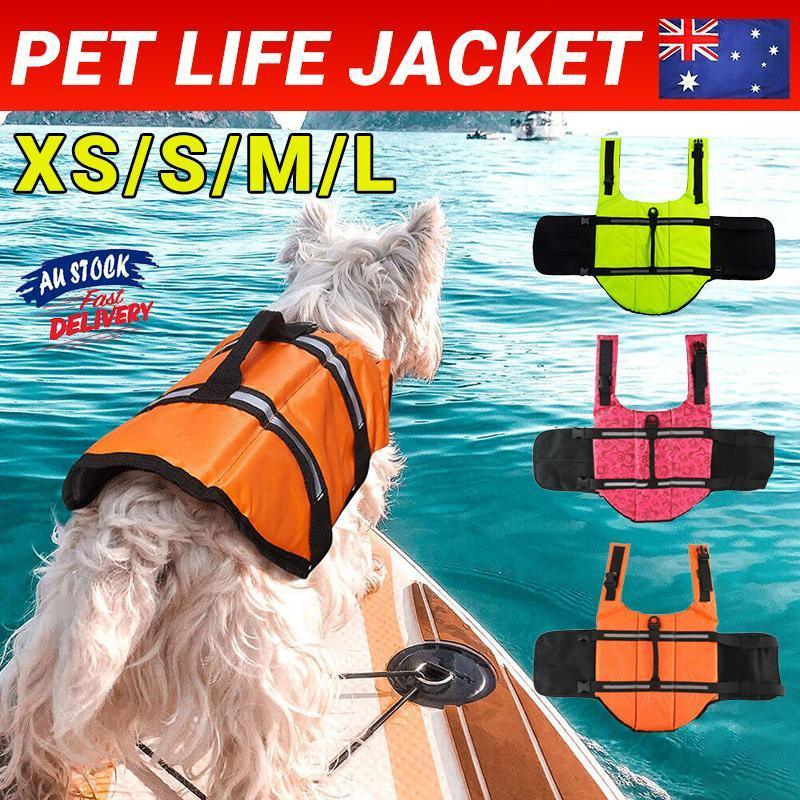 V528-PETLIFEJACKET-GREEN-S-340249-202509301400-00 Dog Life Jacket Pet Swim Vest Floatation Aid for Boating and Water Activities Green - S - Image 1