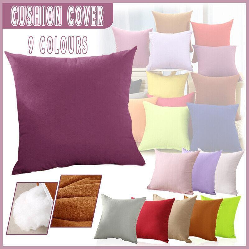 V528-PILLOW-BEIGE-50-50-44024-202510010900-00 50cm*50cm Multicoloured Plain Solid Colour Cushion Cover Decorative Pillow Case - Beige - Image 1