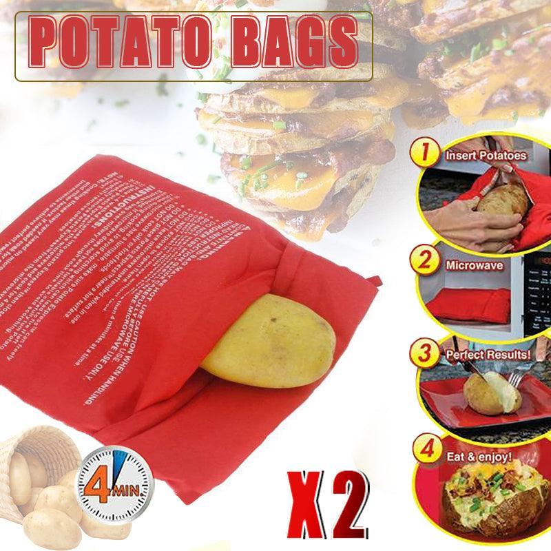 V528-POTATOBAG-2PCS-81657-202509291754-00 2X Microwave Baked Potato Corn Cooking Bag Reusable Washable Corn Cooker Express - Image 1