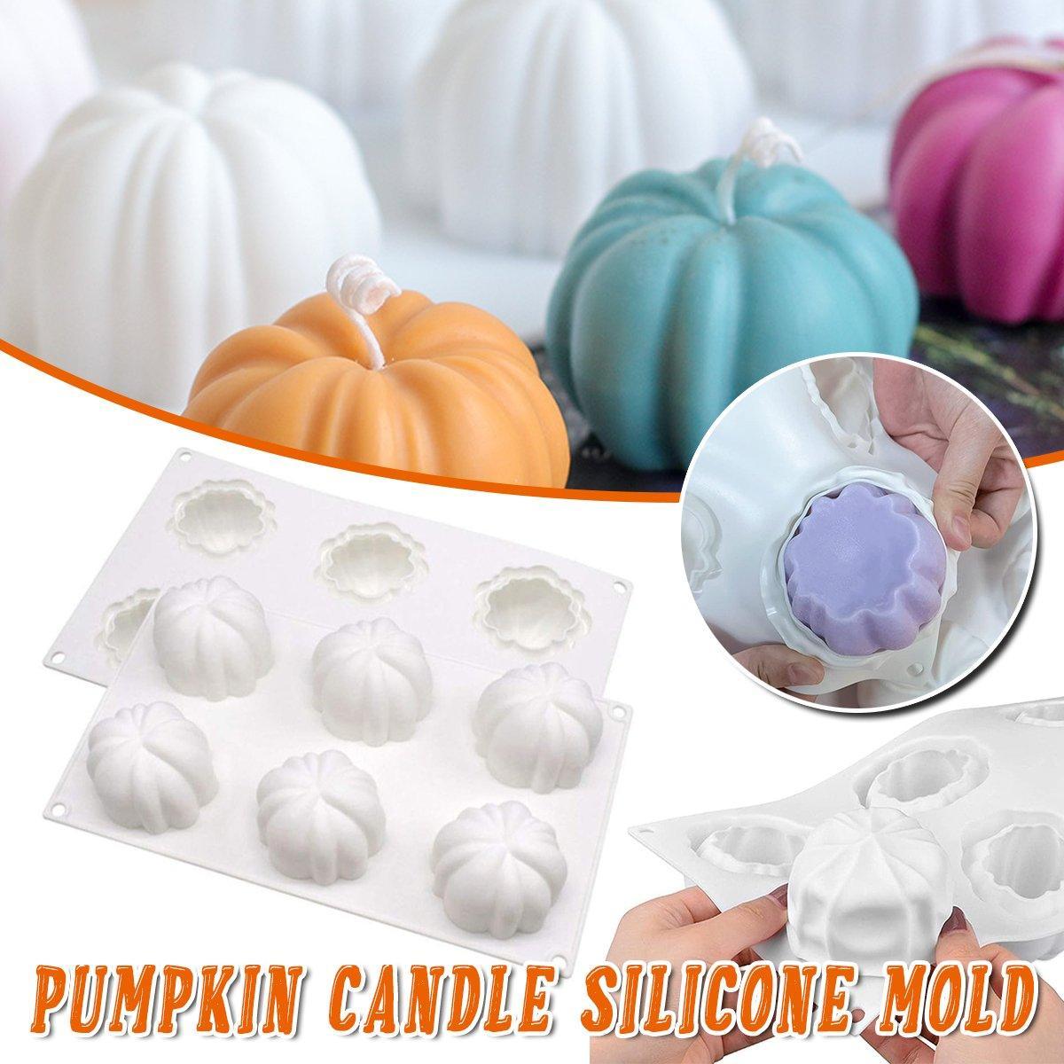 V528-PUMPKIN-MOLD-6-288650-202509251526-00 Halloween Silicone Chocolate Cake Mold Pumpkin Mold Baking DIY Handmade Soap - Image 1