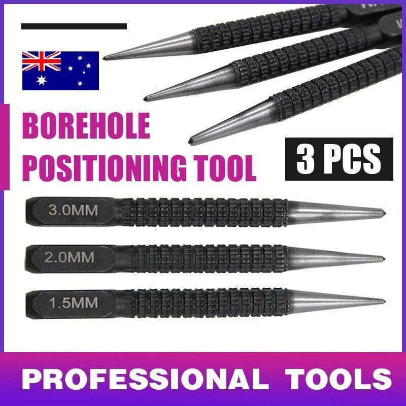 V528-PUNCHSET-3PCS-865214-202509251345-00 Nail Centre Punch Set 3PCS Round Head Wood Metal Super Impact Resistance - Image 1