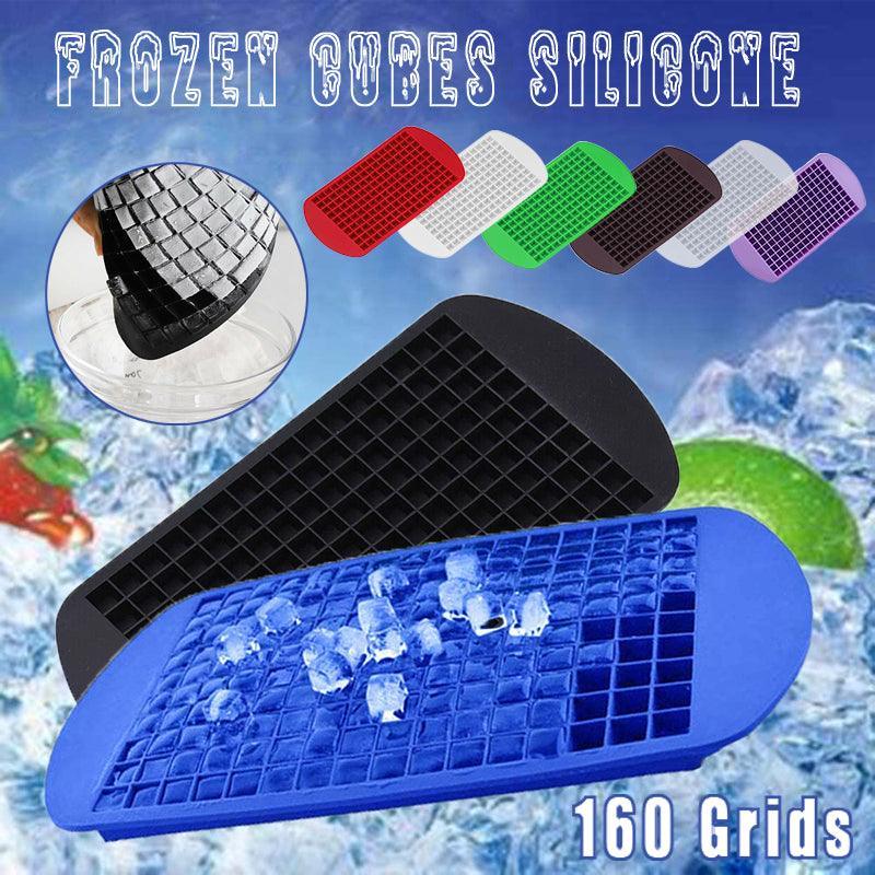 V528-PY0329-GREEN-383146-202509251346-00 160 Grids Ice Cube Tray Ice Maker Mold Frozen Cubes Silicone Mini Small Diy Au - Green - Image 1
