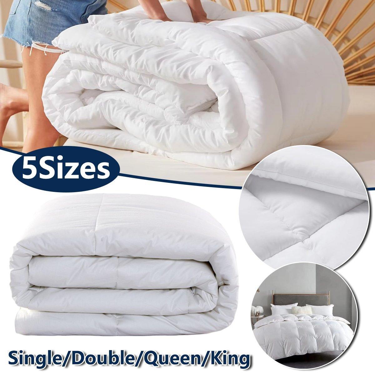 V528-QUILT-CDC-Q-210-210-568036-202509301536-00 Luxury Hotel Quilt Core – Soft Microfiber Down Alternative Comforter for All Seasons - 210x210cm-Cotton - Image 1