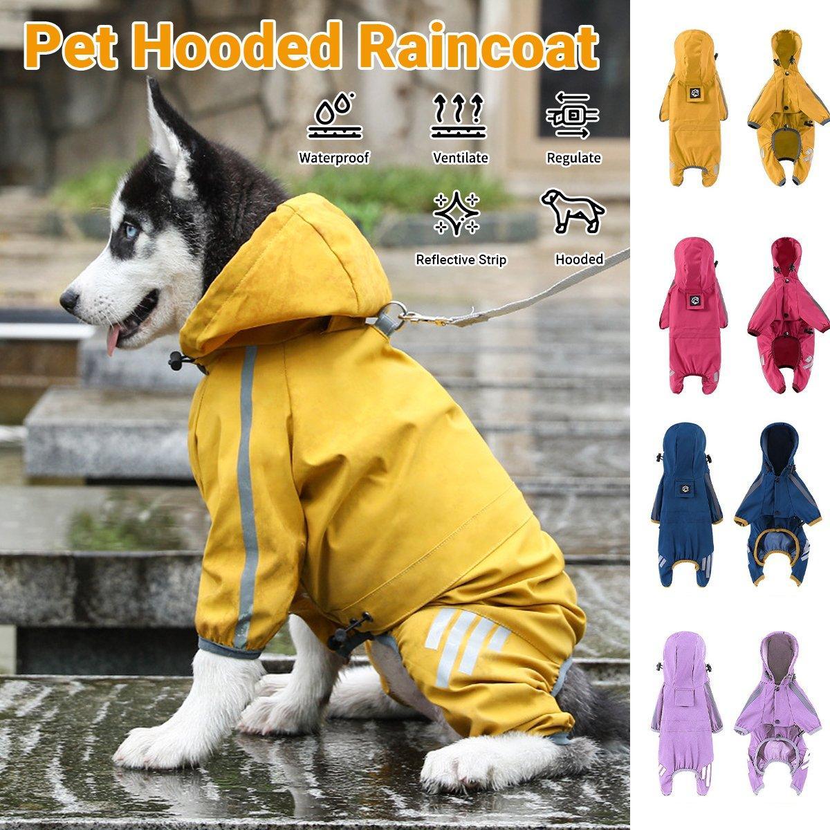 V528-RAINCOAT-LH-S-798251-202509301827-00 Waterproof Four Corner Pet Raincoats In Large Medium And Small Sizes Are Suitable For Dogs - Blue - S - Image 1
