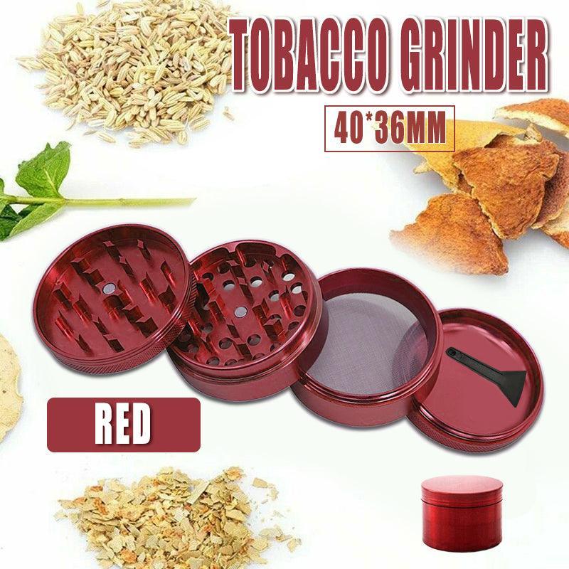 V528-REDTOBACCOGRINDER-670890-202509291746-00 4-Layers Metal Zinc Alloy Tobacco Grinder Smoke Crusher Spice Hand Muller Au - Image 1