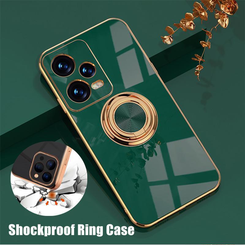 V528-RINGCASE-IP11PROMAX-ANLVSE-58185-202510010354-00 Dark Green Luxury Shockproof Silicone Ring Case Stand Cover for iPhone 14 13 12 Pro Max - iPhone 11 Pro Max - Image 1