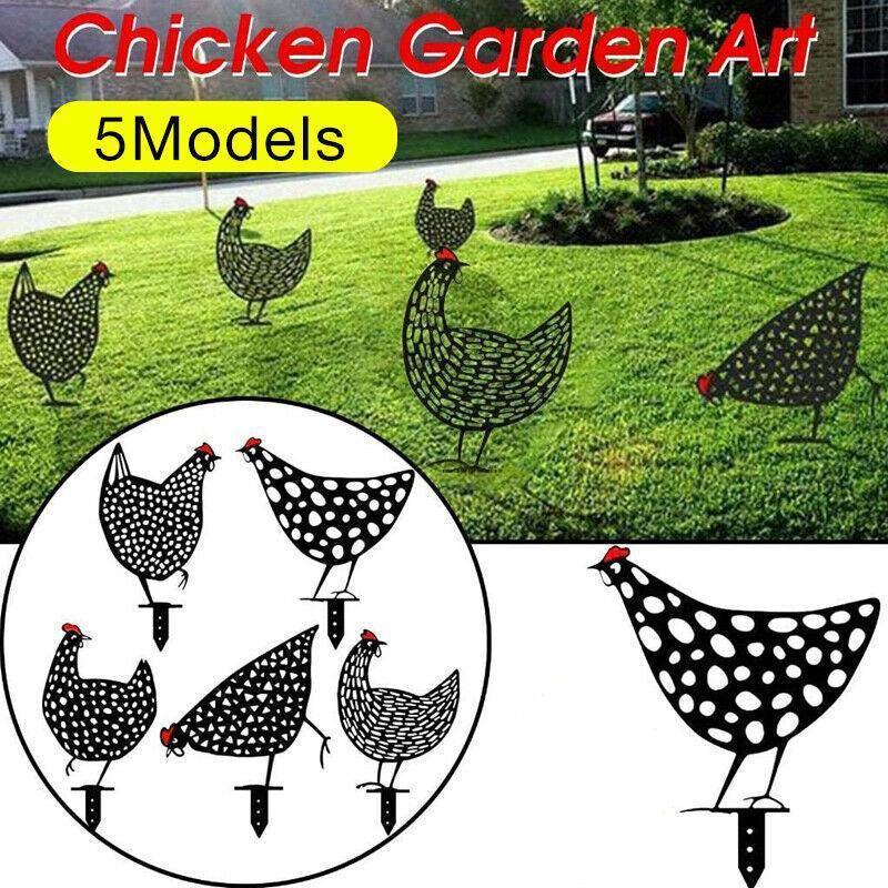 V528-ROOSTER-D-27036-202510010100-00 Garden Ornaments Chicken Yard Art Garden Backyard Lawn Decor Gift Easter Deco - D - Image 1