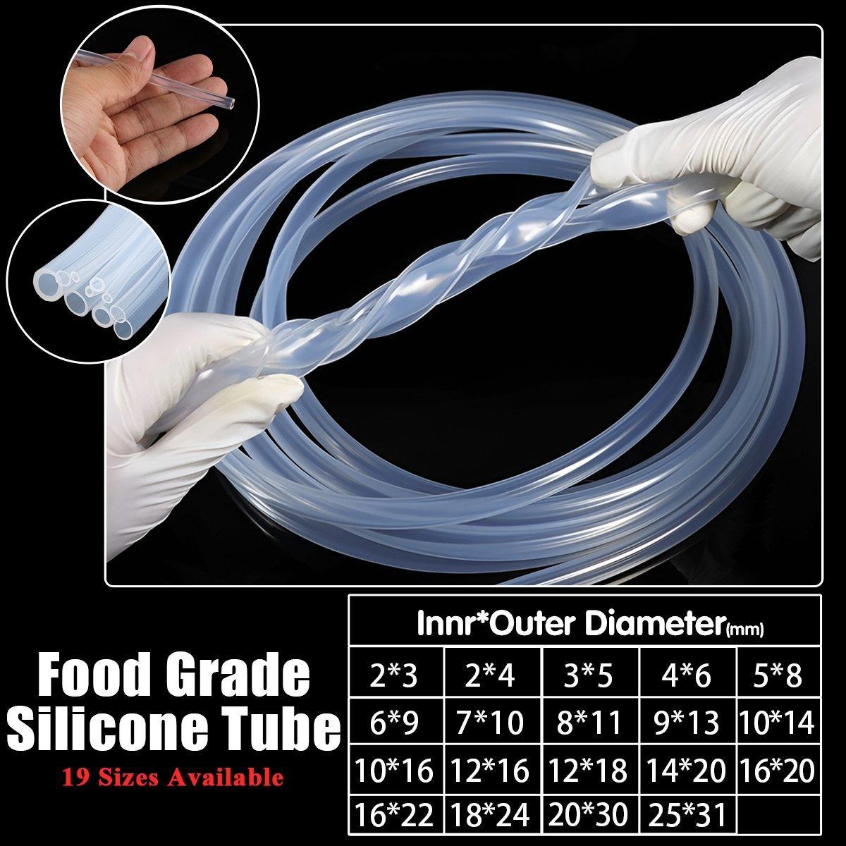 V528-RUBBER-TUBE-3-5-5M-484763-202509301127-00 Transparent Silicone Rubber Tube Food Grade Hose Clear Soft for Beer Milk 5M - 3x5mm - Image 1