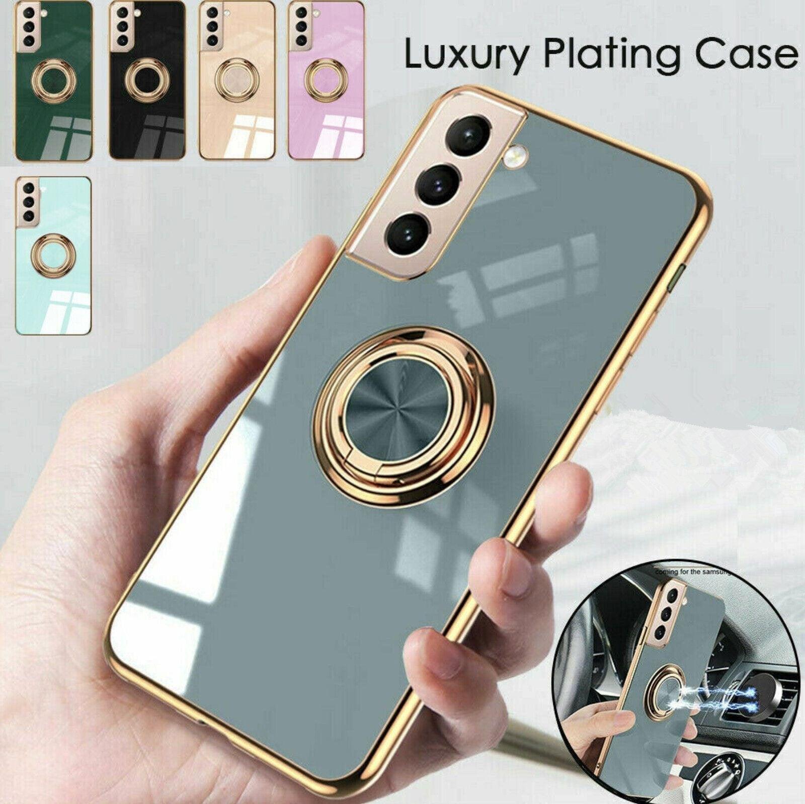 V528-SAMSUNG-GREEN-A13-54662-202509302145-00 Dark Green Shockproof Ring Holder Case Cover for Samsung S22 Ultra S22 Plus Note 20 - Samsung Galaxy A13 - Image 1
