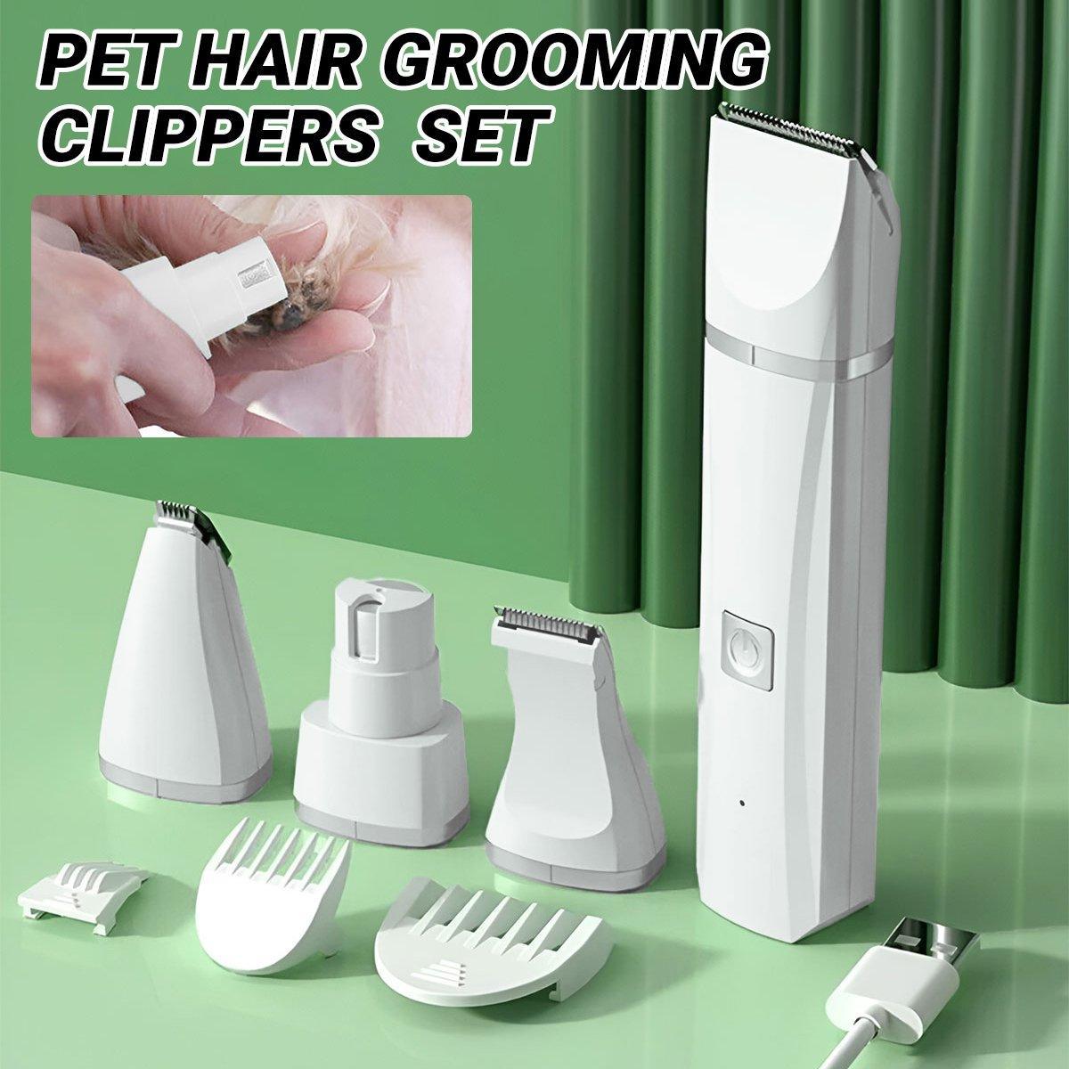 V528-SHAVER-WHITE-112646-202509291718-00 Rechargeable Pet Hair Clippers Professional Grooming Kit for Cats and Dogs - Image 1