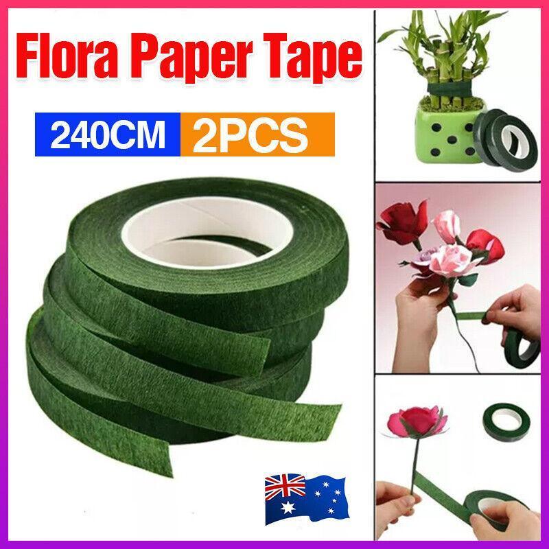 V528-SHELFSPONGE-2PCS-174464-202509291628-00 2PCS Green Floral Tape for DIY Craft Flower Wrapping and Bouquet Stems 240cm - Image 1