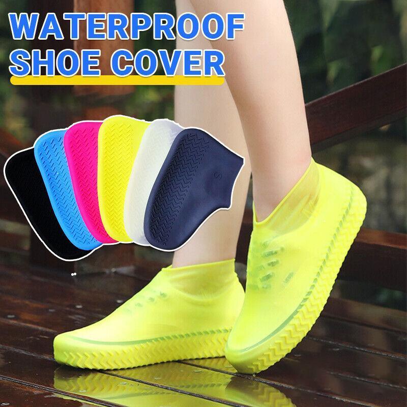 V528-SHOECOVER-YELLOW-M-640585-202510010618-00 Shoe Cover Waterproof Silicone Non Slip Rain Water Rubber Foot Boot Overshoe M Size - Yellow - Image 1