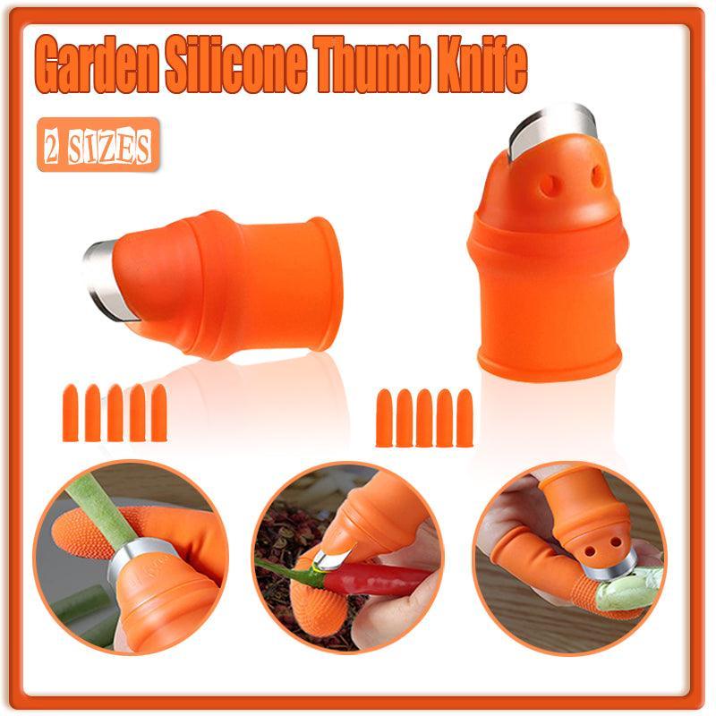 V528-SHORTKNIFE-LARGEM05-657854-202509301527-00 Garden Silicone Thumb Knife Finger Cutter Vegetable Harvesting Tool Picking Aid - L - Image 1