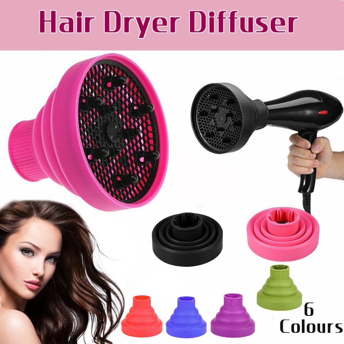 V528-SILICAGELBLOWER-GREEN-648358-202509301518-00 Foldable Hair Dryer Diffuser Universal Silicone Nozzle for Curly Hair Styling - Green - Image 1
