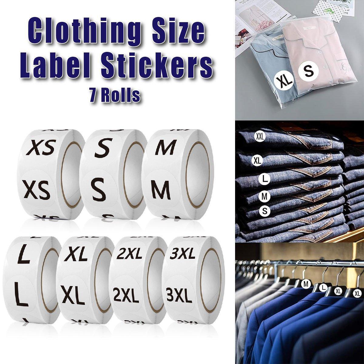 V528-SIZE-LABEL-7ROLL-107459-202509291454-00 7 Rolls Clothing Size Label Sticker 1Inch Round Size Sticker Labels Self Adhesive - Image 1