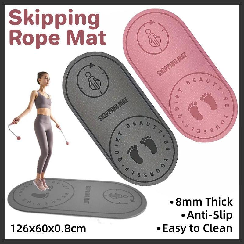 V528-SKIPPING-PINK-839901-202510010954-00 Jump Rope Mat Soundproof Shock Absorbing Mat for Indoor Fitness Yoga Floor Use - Pink - Image 1