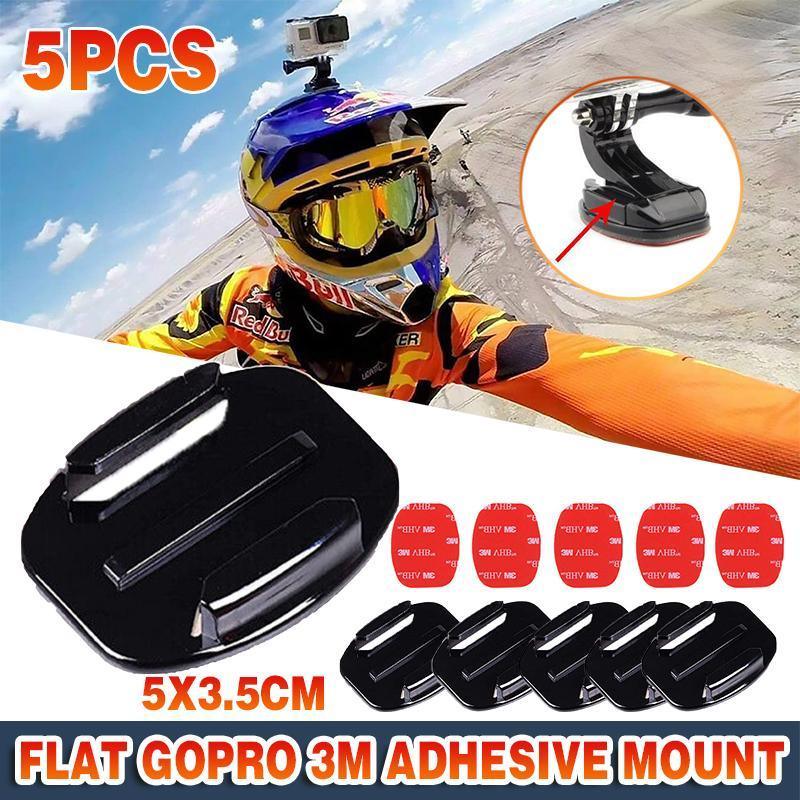 V528-SM00526-10PCS-779521-202509251646-00 5PCS Flat GoPro 3M Adhesive Mount Set for Hero Series Helmet Car Board Camera - Image 1