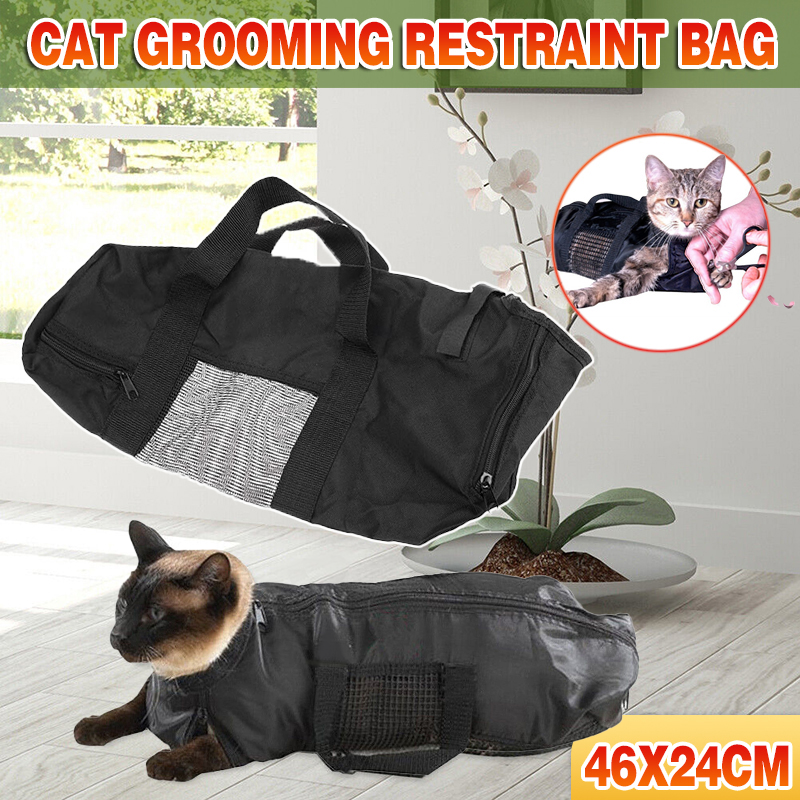 V528-SM00557-BLACK-518562-202509291845-00 Cat Grooming Restraint Bag Pet Bath Wash Bags Nail Trimming Anti Scratch - Image 1