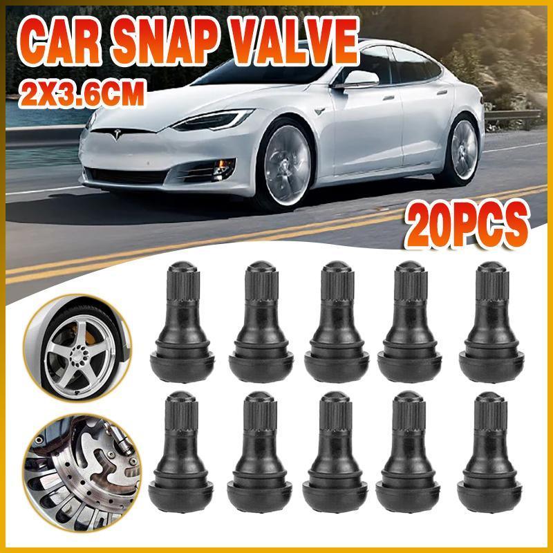 V528-SM00573-10PCS-TR412-202509251010-00 10x TR412 Car Auto Snap In Tyre Valve Rubber Tubeless Short Valve Stems - Image 1