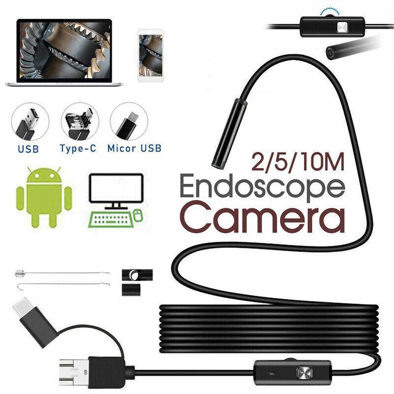 V528-SNAKECAMERA-5M-406636-202510010327-00 Waterproof Hd Endoscope Usb Type-C Borescope Inspection Snake Camera For Android - 5M - Image 1