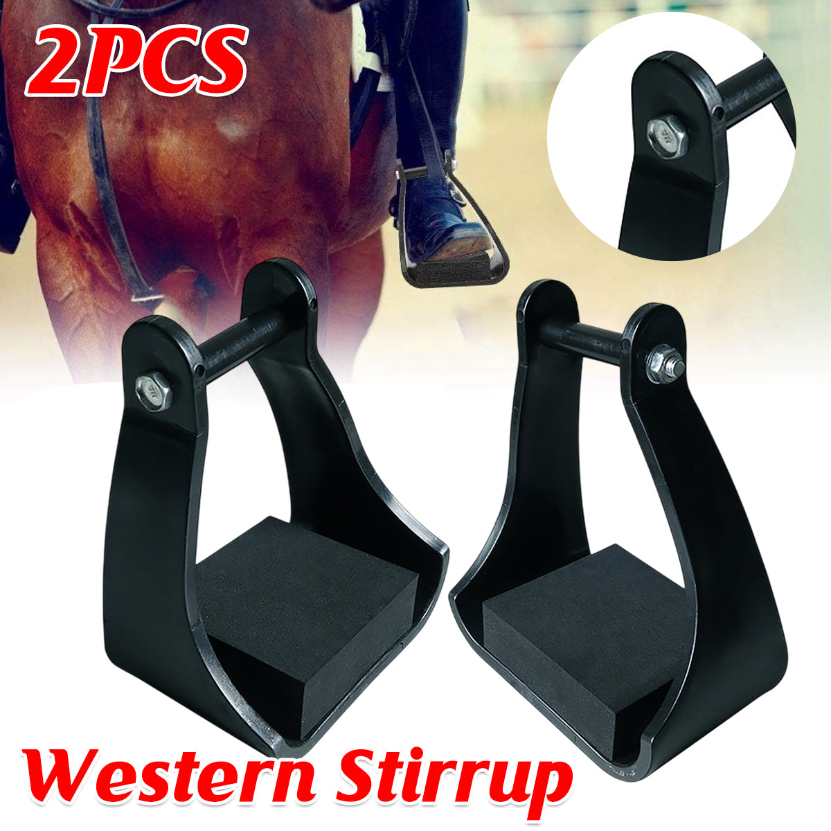 V528-STIRRUP-880988-202509291654-00 2pcs Plastic Stirrups Adjustable Horse Riding Equestrian Training Stable Riding - Image 1