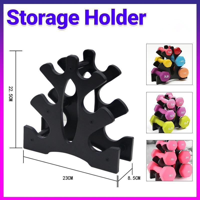 V528-STORAGEHOLDER-722021-202509251225-00 Dumbbell Storage Holder Gym Hand Weight Stand 3-Tier Tree Rack Weights Organizer - Image 1