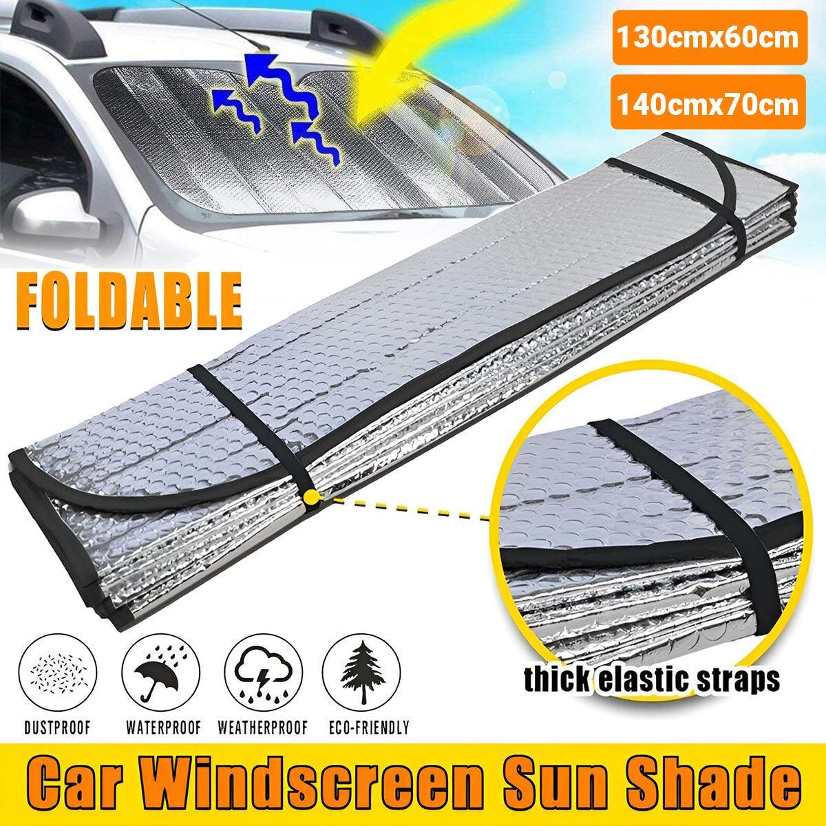 V528-SUNSHADE-130-60-455112-202509301709-00 Car Windscreen Sun Shade Heat Reflective Windshield Front Rear Window Uv Block - 130*60 - Image 1