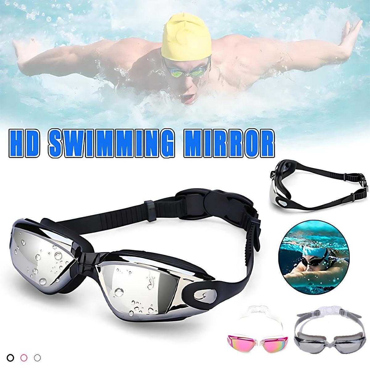 V528-SWIMMINGGOGGLES-BLACK-943211-202509301154-00 Unisex Swimming Goggles Waterproof Anti Fog Adjustable Swim Glasses for Men Women - Black - Image 1
