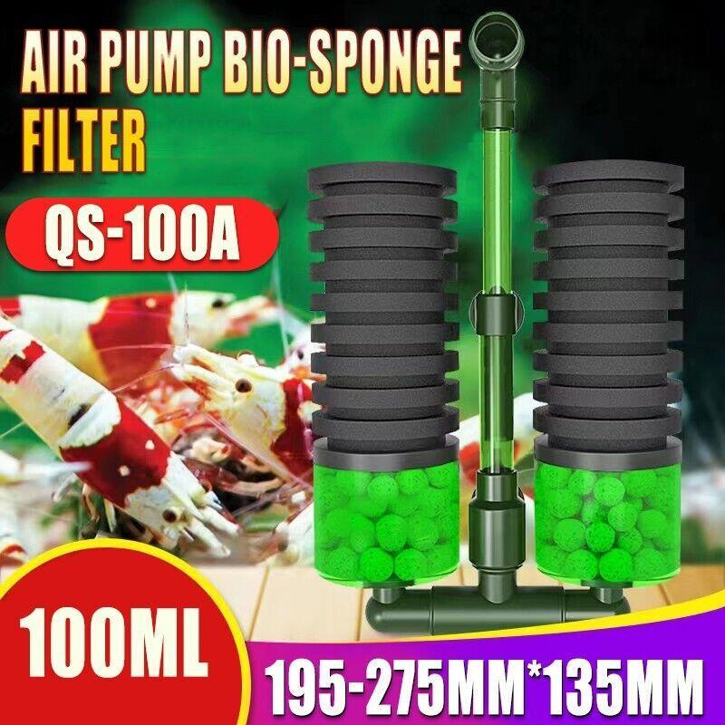 V528-TANKSPONGEFOAM-856171-202509251254-00 Double Head Aquarium Sponge Filter with Bio Media Box for Shrimp Breeding Tanks - Image 1