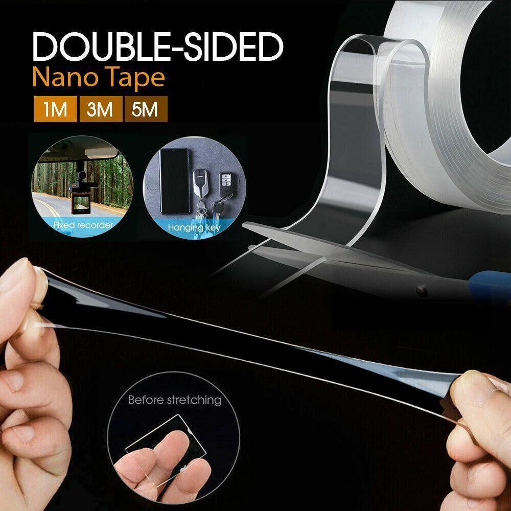 V528-TAPE-5-5-1-1PCS-71046-202510010154-00 Double Sided Nano Tape Transparent Reusable Adhesive Gel Grip for Home Office - 5cm*5m*1mm (1 Unit) - Image 1