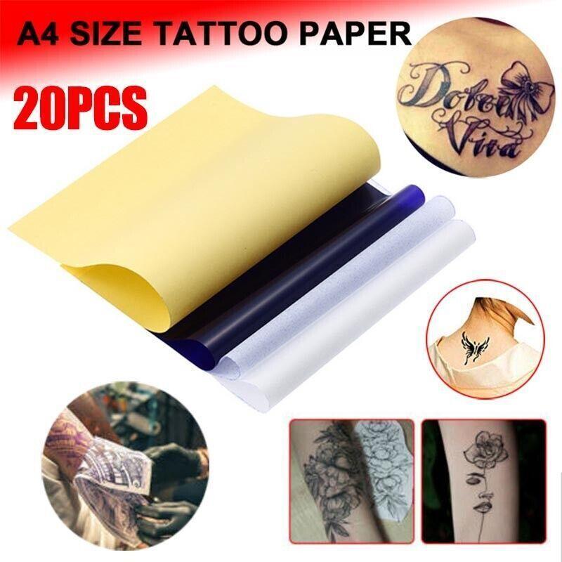V528-TATTOOPAPER-20PCS-450928-202509251253-00 20Pcs Tattoo Stencil Paper Transfer Spirit Thermal Carbon Tracing Copier Kit Au - Image 1