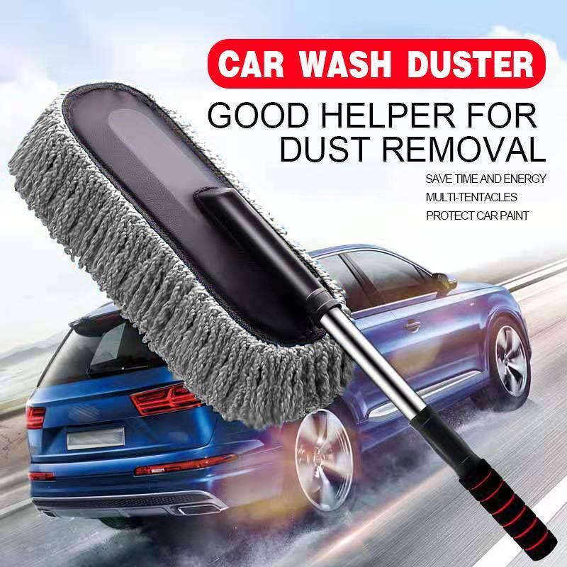 V528-TELESCOPINGBRUSH-652002-202509291554-00 Car Wash Duster Brush Microfiber Telescopic Cleaning Tool for Vehicle Detailing - Image 1