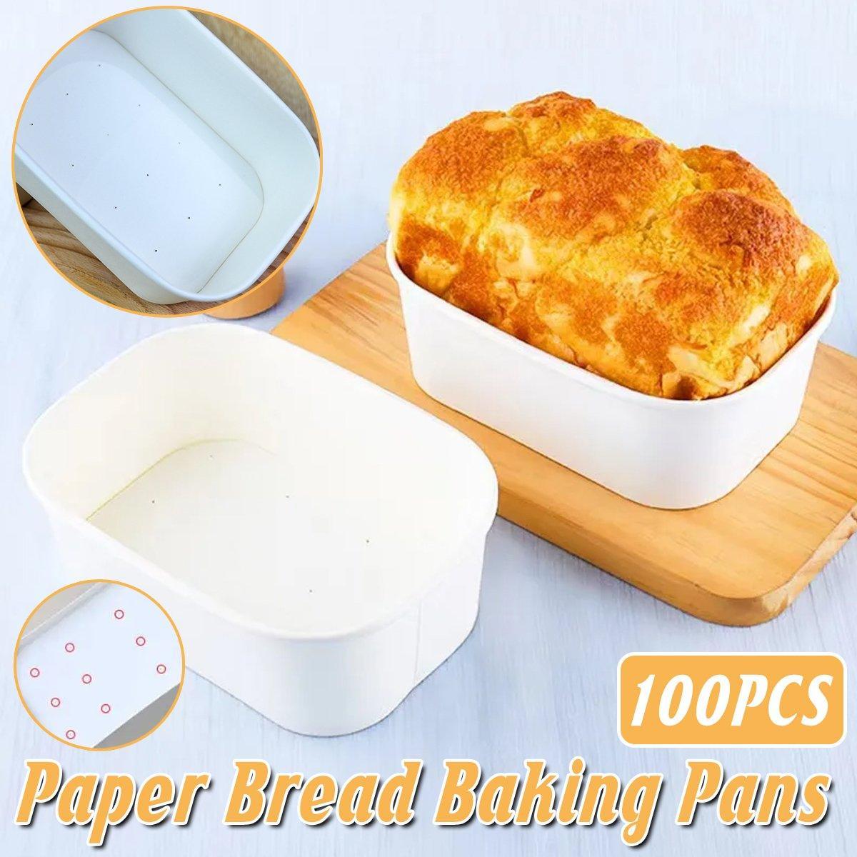 V528-TOAST-BOX-100PCS-362125-202509291727-00 Disposable High Temperature Resistant Paper Mold Bread Cake Cheese Baking - Image 1