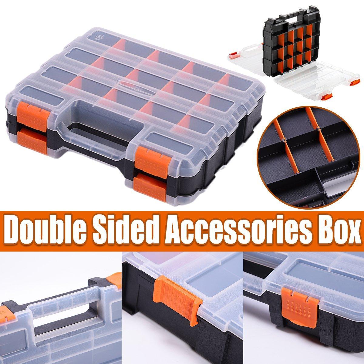 V528-TOOL-ACCESSORY-BOX-857142-202509251420-00 Double Sided Portable Hardware Tools Storage Box Parts Organizer Accessories Box - Image 1